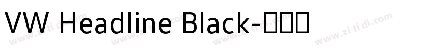 VW Headline Black字体转换